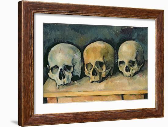 The Three Skulls, c.1900-Paul Cézanne-Framed Giclee Print