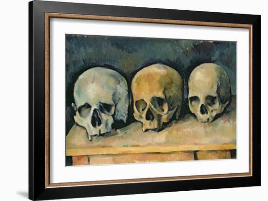 The Three Skulls, c.1900-Paul Cézanne-Framed Giclee Print