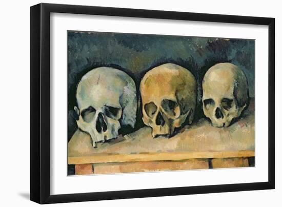 The Three Skulls, c.1900-Paul Cézanne-Framed Giclee Print