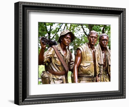 "The Three Soldiers" Bronze by Frederik Hart at the Vietnam Memorial, Washington D.C-Philippe Hugonnard-Framed Photographic Print