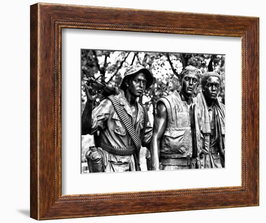 "The Three Soldiers" Bronze by Frederik Hart at the Vietnam Memorial, Washington D.C-Philippe Hugonnard-Framed Photographic Print