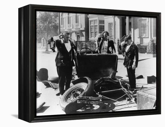 The Three Stooges: Car Troubles-null-Framed Stretched Canvas