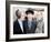 The Three Stooges, from left: Larry Fine, Moe Howard, Curly Howard, ca. 1943-null-Framed Photo