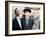 The Three Stooges, from left: Larry Fine, Moe Howard, Curly Howard, ca. 1943-null-Framed Photo