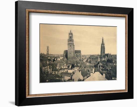 'The three Towers (the Belfry, the Cathedral and our Lady's Church)', c1910-Unknown-Framed Photographic Print