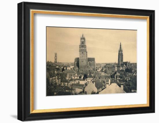 'The three Towers (the Belfry, the Cathedral and our Lady's Church)', c1910-Unknown-Framed Photographic Print
