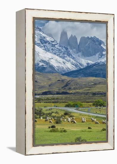 The Three Towers, Torres Del Paine National Park, Chilean Patagonia, Chile-G & M Therin-Weise-Framed Premier Image Canvas