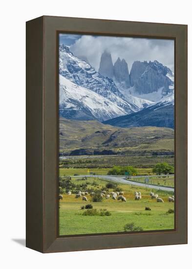 The Three Towers, Torres Del Paine National Park, Chilean Patagonia, Chile-G & M Therin-Weise-Framed Premier Image Canvas