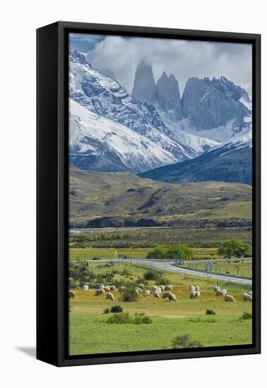 The Three Towers, Torres Del Paine National Park, Chilean Patagonia, Chile-G & M Therin-Weise-Framed Premier Image Canvas