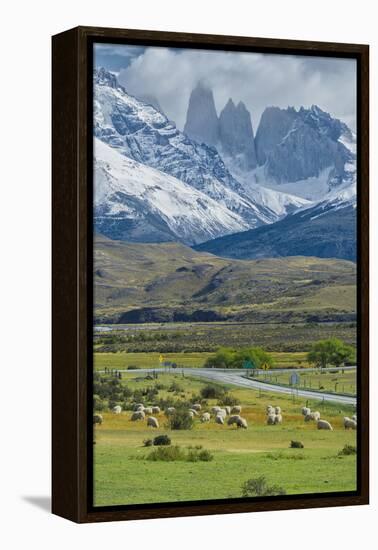 The Three Towers, Torres Del Paine National Park, Chilean Patagonia, Chile-G & M Therin-Weise-Framed Premier Image Canvas