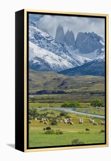 The Three Towers, Torres Del Paine National Park, Chilean Patagonia, Chile-G & M Therin-Weise-Framed Premier Image Canvas