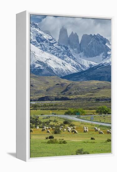 The Three Towers, Torres Del Paine National Park, Chilean Patagonia, Chile-G & M Therin-Weise-Framed Premier Image Canvas