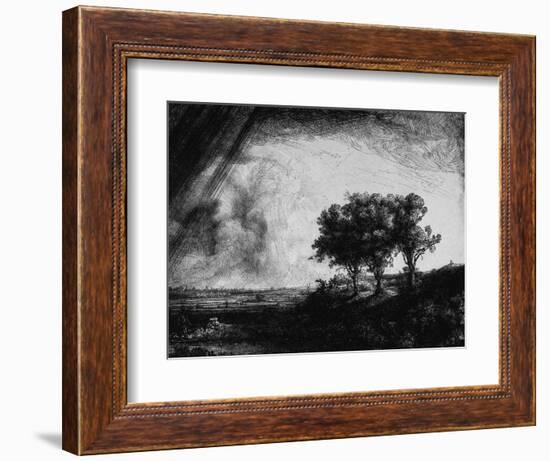 'The Three Trees', 1643-Rembrandt van Rijn-Framed Giclee Print