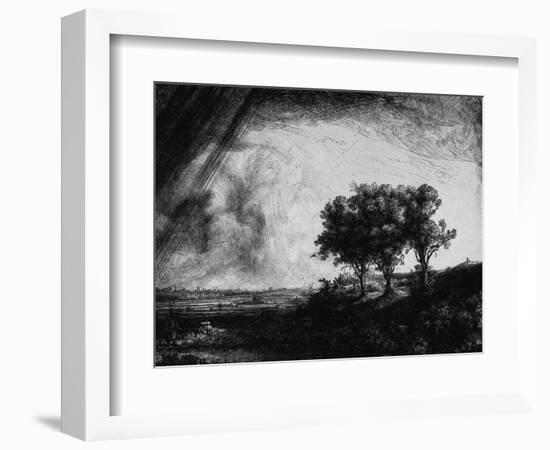 'The Three Trees', 1643-Rembrandt van Rijn-Framed Giclee Print