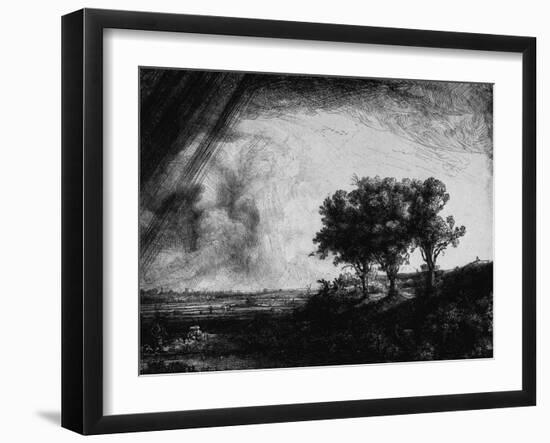 'The Three Trees', 1643-Rembrandt van Rijn-Framed Giclee Print