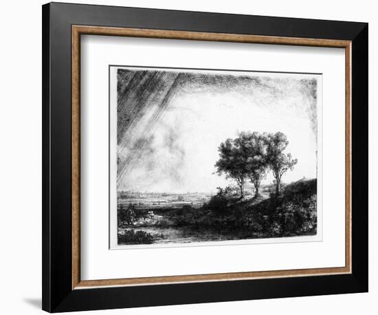 The Three Trees, Engraved by James Bretherton (Etching)-Rembrandt van Rijn-Framed Giclee Print