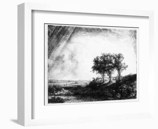 The Three Trees, Engraved by James Bretherton (Etching)-Rembrandt van Rijn-Framed Giclee Print