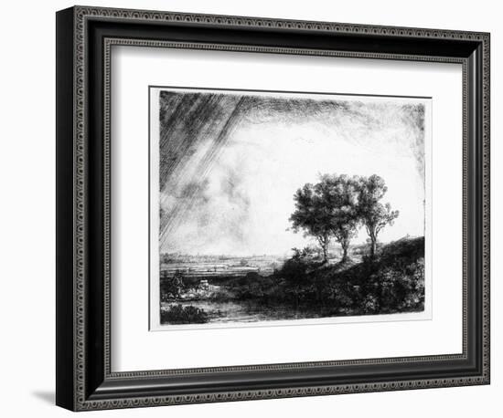 The Three Trees, Engraved by James Bretherton (Etching)-Rembrandt van Rijn-Framed Giclee Print