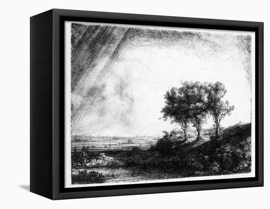 The Three Trees, Engraved by James Bretherton (Etching)-Rembrandt van Rijn-Framed Premier Image Canvas