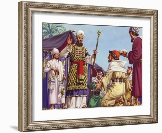 The Three Wise Men Asking Herod "Where Is the Babe Who Is Born to Be King of the Jews?"-Pat Nicolle-Framed Giclee Print
