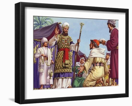 The Three Wise Men Asking Herod "Where Is the Babe Who Is Born to Be King of the Jews?"-Pat Nicolle-Framed Giclee Print