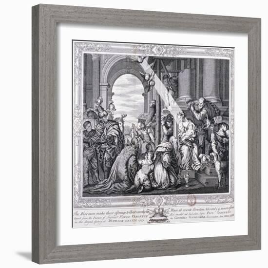 The Three Wise Men Make their Offerings to Christ and Worship Him, 1733-Paolo Veronese-Framed Giclee Print