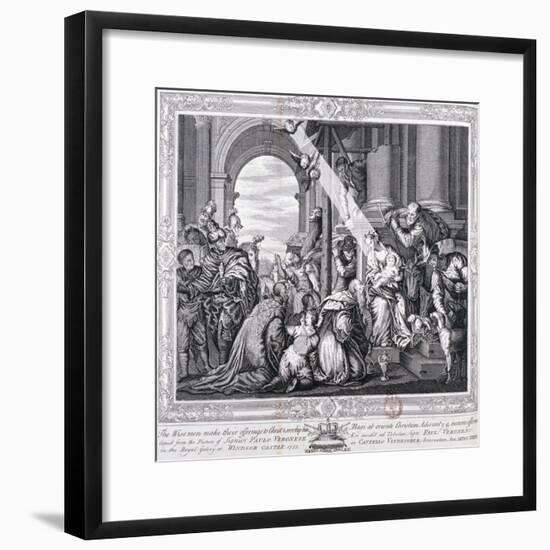 The Three Wise Men Make their Offerings to Christ and Worship Him, 1733-Paolo Veronese-Framed Giclee Print