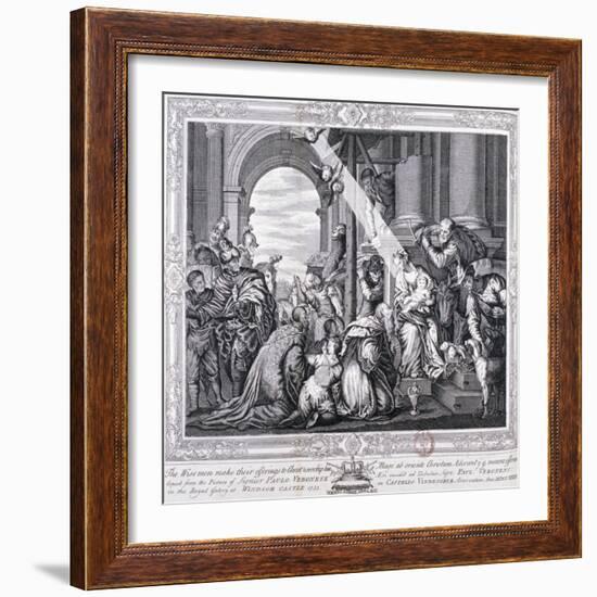 The Three Wise Men Make their Offerings to Christ and Worship Him, 1733-Paolo Veronese-Framed Giclee Print