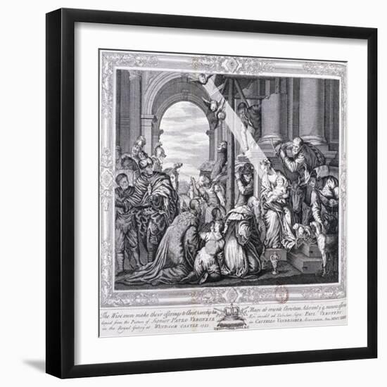 The Three Wise Men Make their Offerings to Christ and Worship Him, 1733-Paolo Veronese-Framed Giclee Print