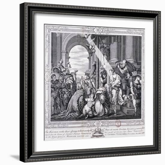 The Three Wise Men Make their Offerings to Christ and Worship Him, 1733-Paolo Veronese-Framed Giclee Print