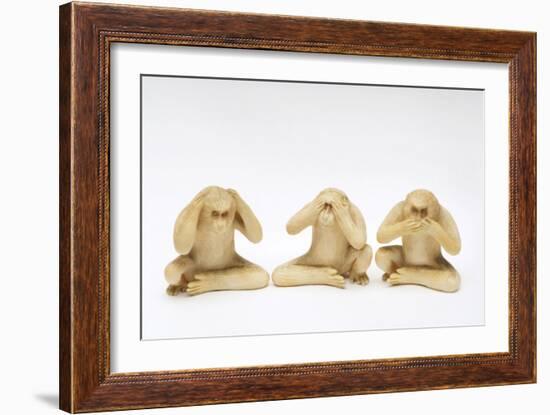 The Three Wise Monkeys-Japanese School-Framed Giclee Print