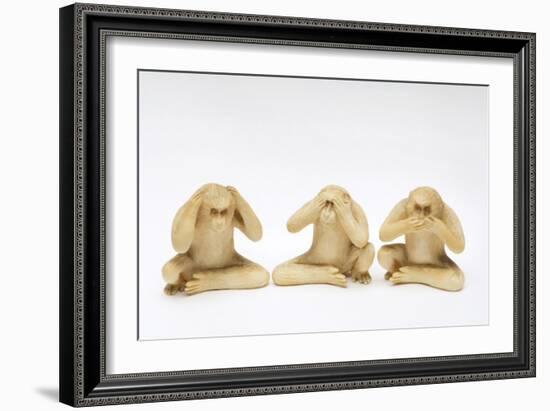 The Three Wise Monkeys-Japanese School-Framed Giclee Print