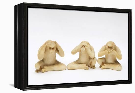 The Three Wise Monkeys-Japanese School-Framed Premier Image Canvas