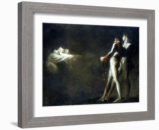 The Three Witches Appearing to Macbeth and Banquo, Late 18th Century-Henry Fuseli-Framed Giclee Print