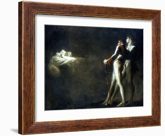 The Three Witches Appearing to Macbeth and Banquo, Late 18th Century-Henry Fuseli-Framed Giclee Print