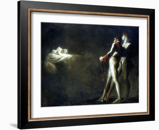 The Three Witches Appearing to Macbeth and Banquo, Late 18th Century-Henry Fuseli-Framed Giclee Print