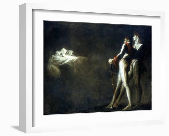 The Three Witches Appearing to Macbeth and Banquo, Late 18th Century-Henry Fuseli-Framed Giclee Print