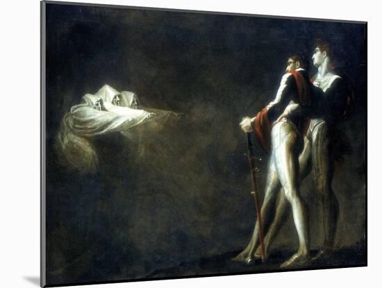 The Three Witches Appearing to Macbeth and Banquo, Late 18th Century-Henry Fuseli-Mounted Giclee Print