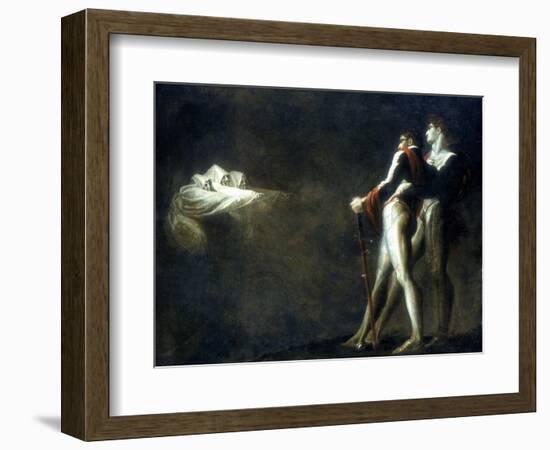 The Three Witches Appearing to Macbeth and Banquo, Late 18th Century-Henry Fuseli-Framed Giclee Print