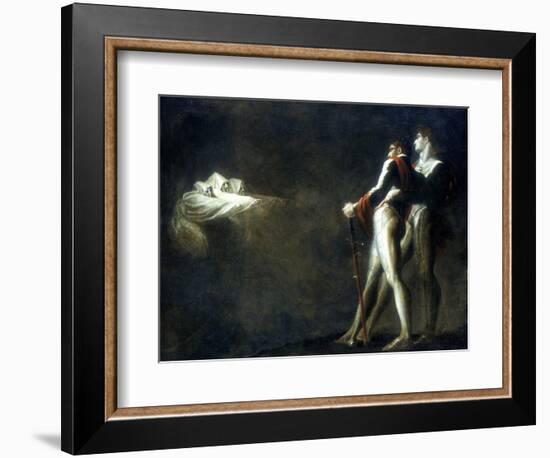The Three Witches Appearing to Macbeth and Banquo, Late 18th Century-Henry Fuseli-Framed Giclee Print