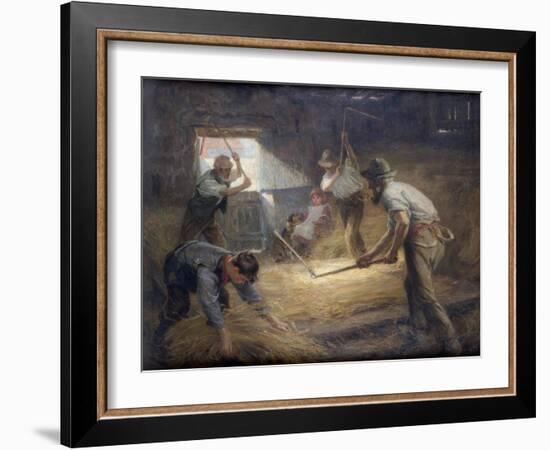 The Threshing Floor, C.1898-Ralph Hedley-Framed Giclee Print