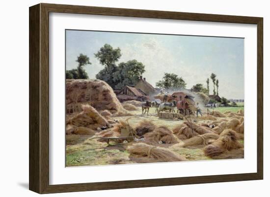 The Threshing Machine (Loiret) 1896-Albert Gabriel Rigolot-Framed Giclee Print