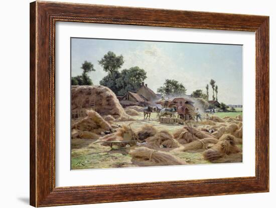 The Threshing Machine (Loiret) 1896-Albert Gabriel Rigolot-Framed Giclee Print