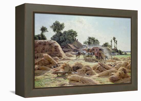 The Threshing Machine (Loiret) 1896-Albert Gabriel Rigolot-Framed Premier Image Canvas