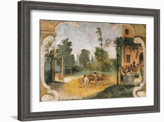 The Threshing-Giovanni Francesco Barbieri-Framed Premium Giclee Print