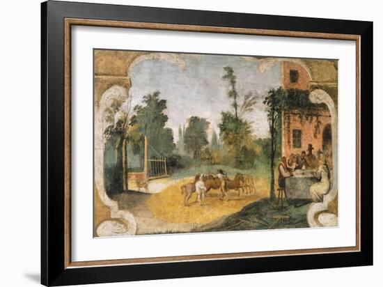 The Threshing-Giovanni Francesco Barbieri-Framed Premium Giclee Print