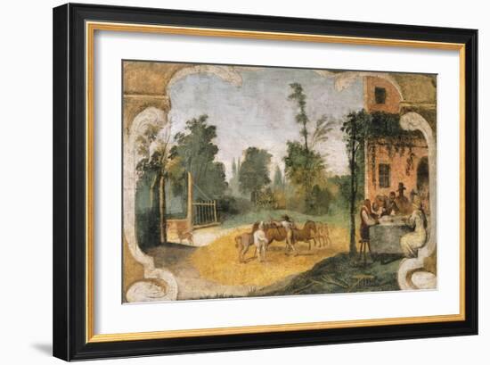 The Threshing-Giovanni Francesco Barbieri-Framed Premium Giclee Print