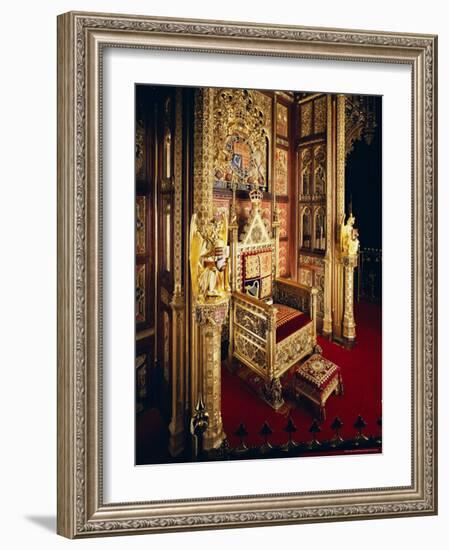 The Throne, House of Lords, Houses of Parliament, Westminster, London, England-Adam Woolfitt-Framed Photographic Print