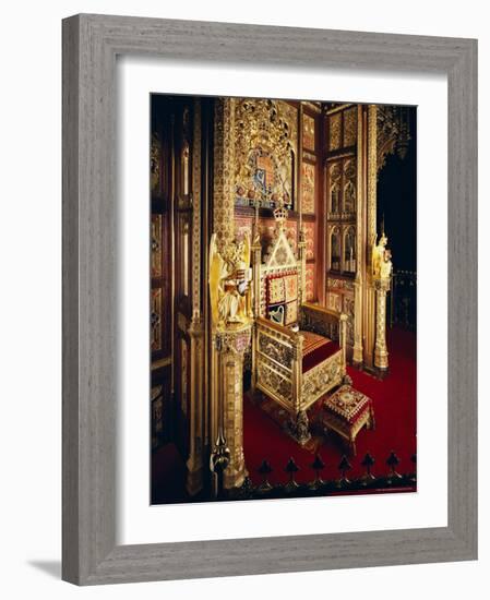 The Throne, House of Lords, Houses of Parliament, Westminster, London, England-Adam Woolfitt-Framed Photographic Print