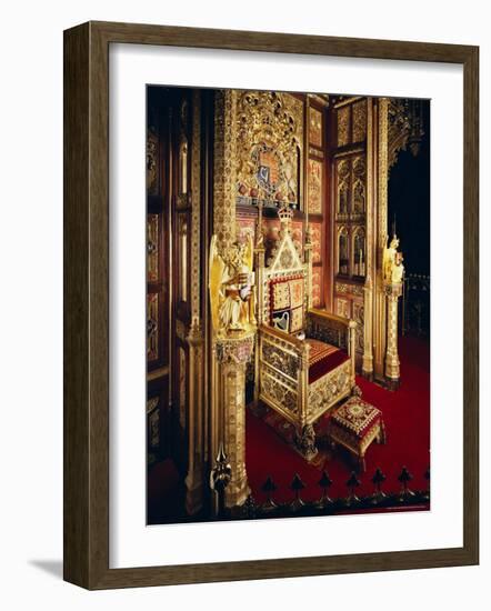 The Throne, House of Lords, Houses of Parliament, Westminster, London, England-Adam Woolfitt-Framed Photographic Print